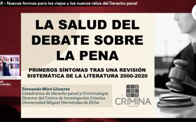 Webinar ‘Nuevas formas para los viejos y nuevos retos del Derecho penal’